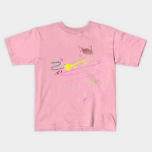 trumpet musical cat T-shirt T-shirt . Kids T-Shirt